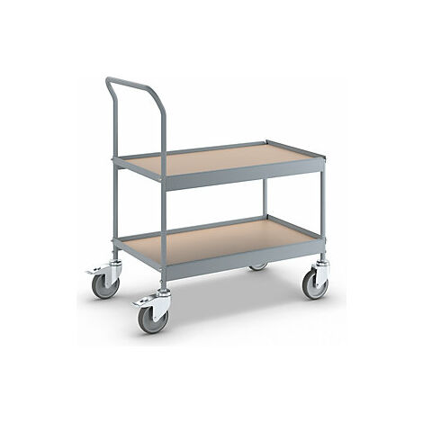 Carrito de recogida  L x A x H 840 x 470 x 955 mm  con 4 ruedas
