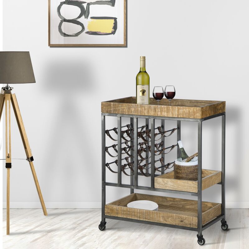 

Carrito de servicio aspecto moderno para postre y vino 72x41x85cm ® - Womo-design