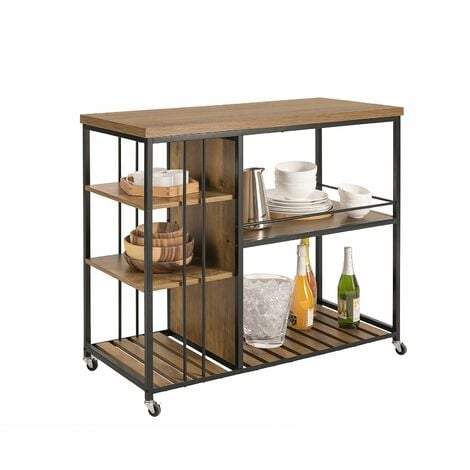 Carrito de Servicio Camarera con Ruedas Multiusos con 5 Estantes 110 x 45 x 92 cm SVW18-F SoBuy ES
