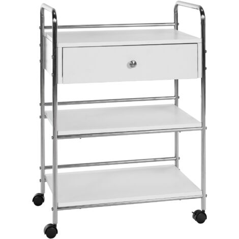 Carrito de Servicio PL912 de 3 Niveles Blanco