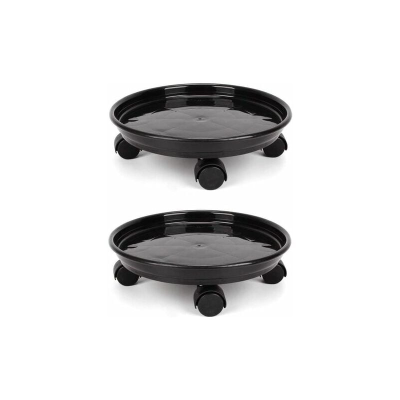 

Carrito de soporte para plantas de 2 piezas con 4 ruedas universales para transportar y mover macetas pesadas fácilmente o como bandeja para soporte