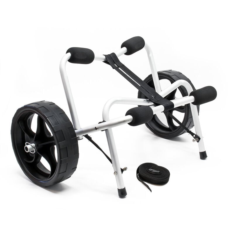 

Carrito de transporte plegable de aluminio, capacidad 68kg, ruedas-PU, correa nylon para kayak canoa