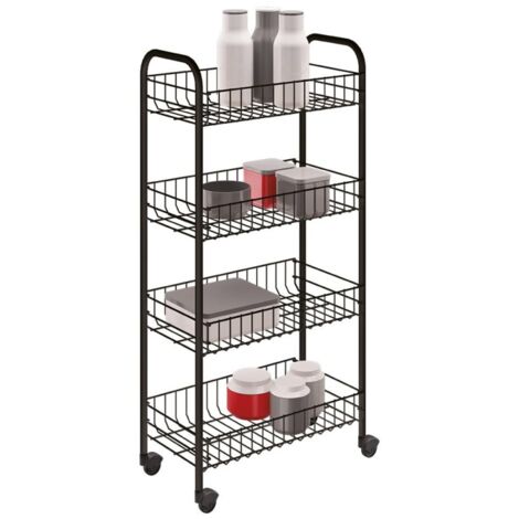 Carrito multiuso 4 estantes pisa metaltex