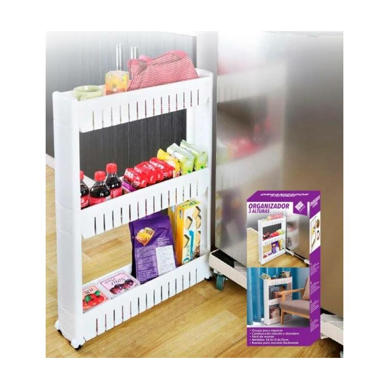 

Teletiendaoutlet - Carrito organizador con ruedas 3 alturas BN5310
