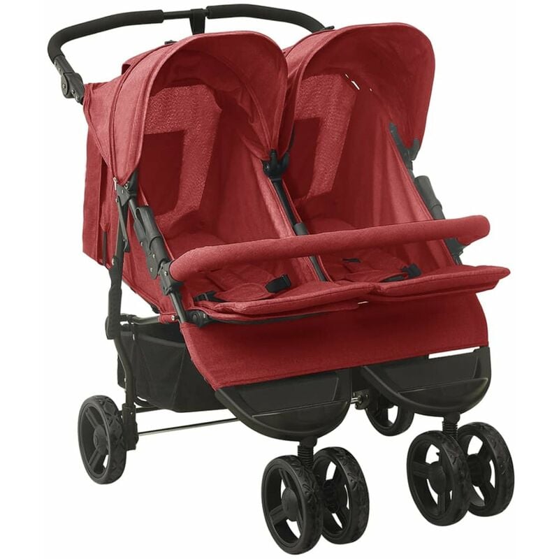 

Carrito para gemelos de acero rojo