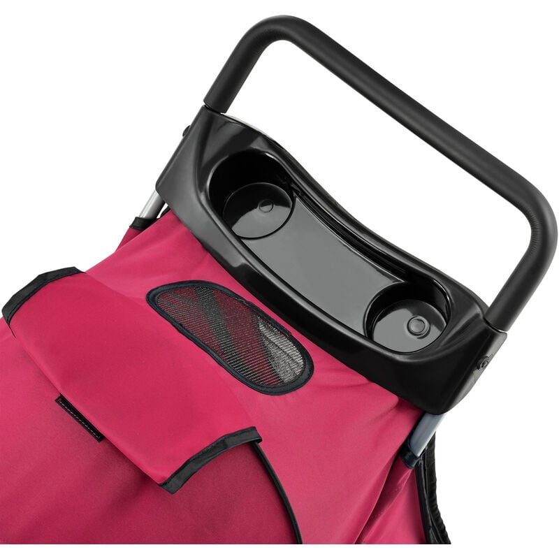 Carrito para mascotas Pet Stroller Hundebuggy gris para empujar Roadster pro.tec con cesta para guardar objetos impermeable