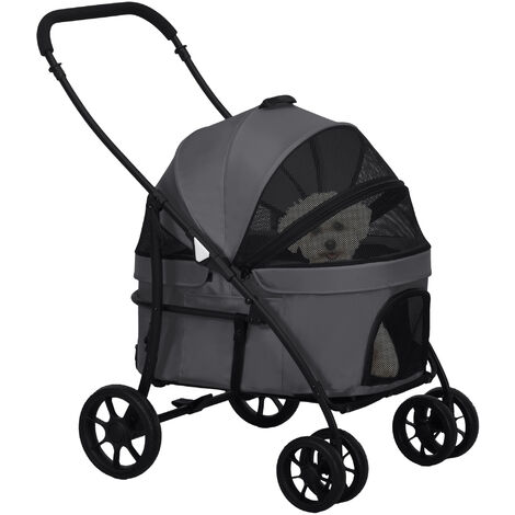 LOVPET® cochecito de perro 2en1 buggy perro caja de transporte bolsa  plegable plegable hasta 20