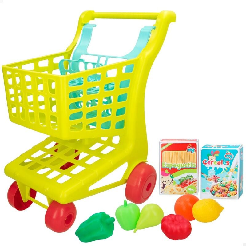 

Carrito supermercado con alimentos my home colors