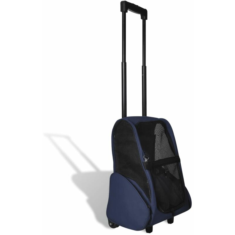

Carrito trolley plegable multiusos para mascotas azul