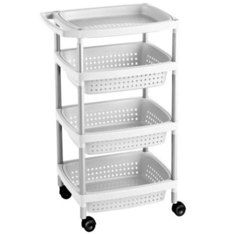 CARRITO VERDULERO 4 CAJONES BLANCO - 7738201