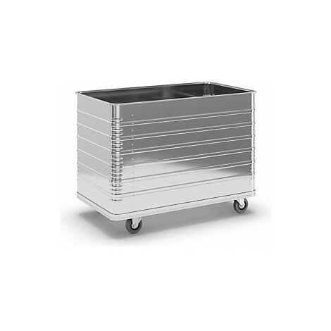 Carro caja de aluminio  capacidad 655 l  con perfil del borde y