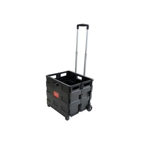 QFPLUS CARRO CAJA PLEGABLE NEGRO 42 X 37 X 40,5 CM - 0001