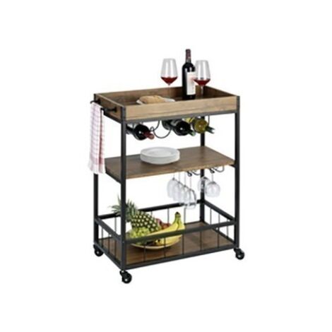 Carro Cocina 80X89.5X40Cm 3 Estantes Met Wenko