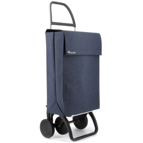 Carro compra 4 ruedas bolsa cuadrada jean tweed 4 marino
