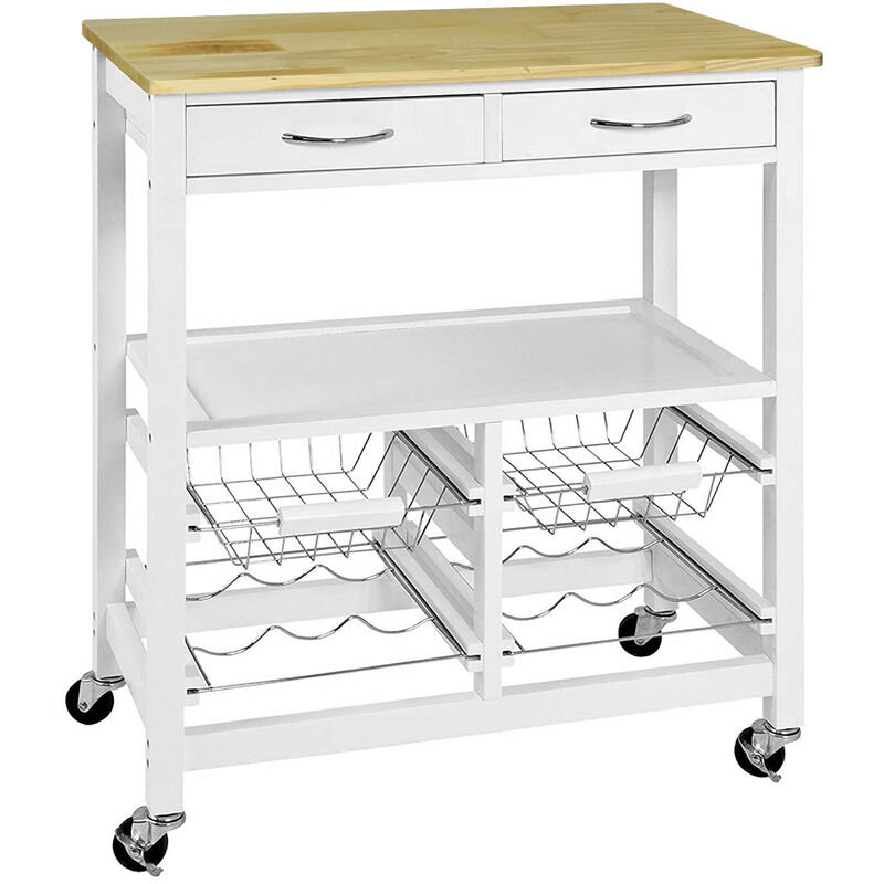 

Skecten - Carro de cocina Carro de cocina Carro de mesa Carro lateral 68 * 37 * 84cm - Argent