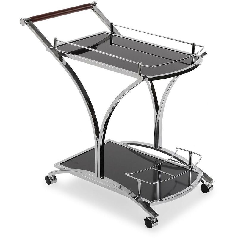 

Versa Karen Carro para la Cocina o el Comedor, Moderna Camarera, 75x44x68cm - Negro