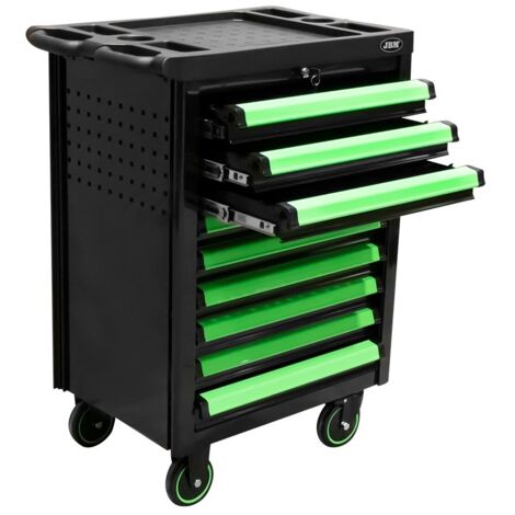 CARRO DE HERRAMIENTAS CON 9 CAJONES VACÍO - VERDE JBM 53867
