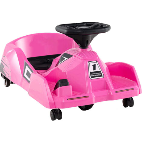 Carro de limpieza eléctrico 79 x 46 x 37 cm con mando a distancia 3 velocidades diseño moderno en color rosa PP 200012270