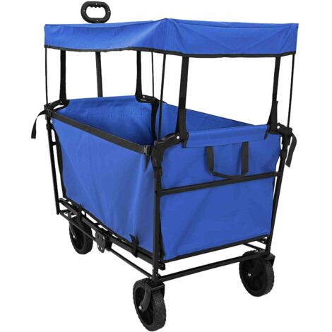 Carro de Mano Plegable Negro 105 x 56.5 x 116 cm Tela Oxford