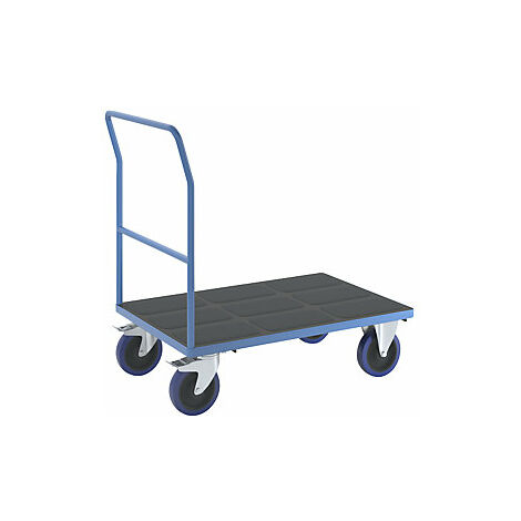 Carro de plataforma con manija tubular  ruedas totalmente