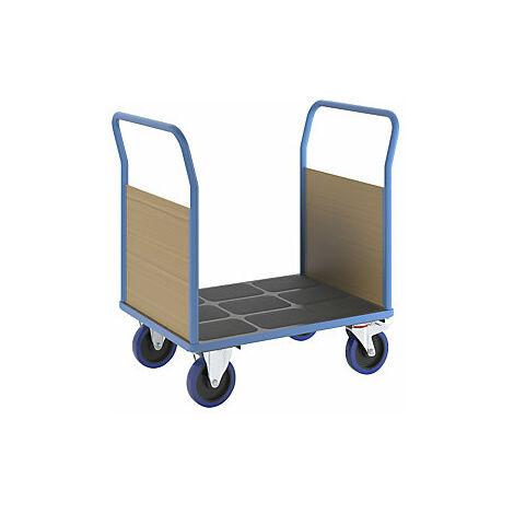 Carro de plataforma con paredes de madera  ruedas totalmente
