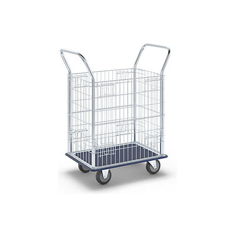 Carro de rejilla  rejilla lateral galvanizada  con manijas de