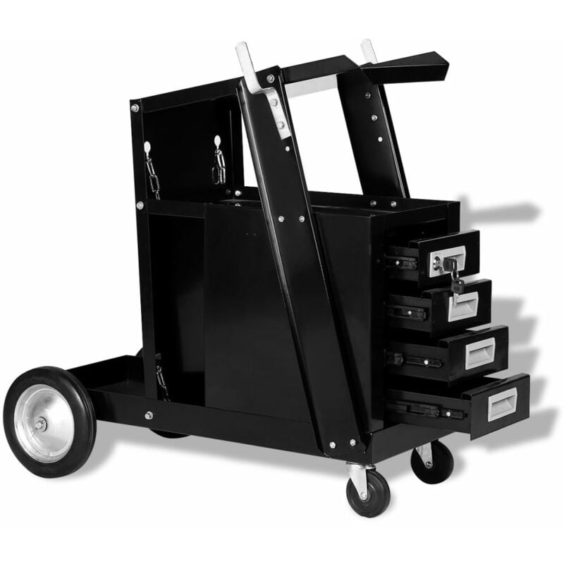 

Happyshopping - Carro de soldar con 4 cajones negro