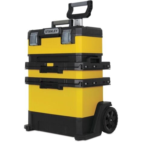 STANLEY FATMAX Carro de taller - Caja de herramientas extraíble 50 cm - 1 cajón de 10 cm - Ruedas grandes - STANLEY, 1-95-621