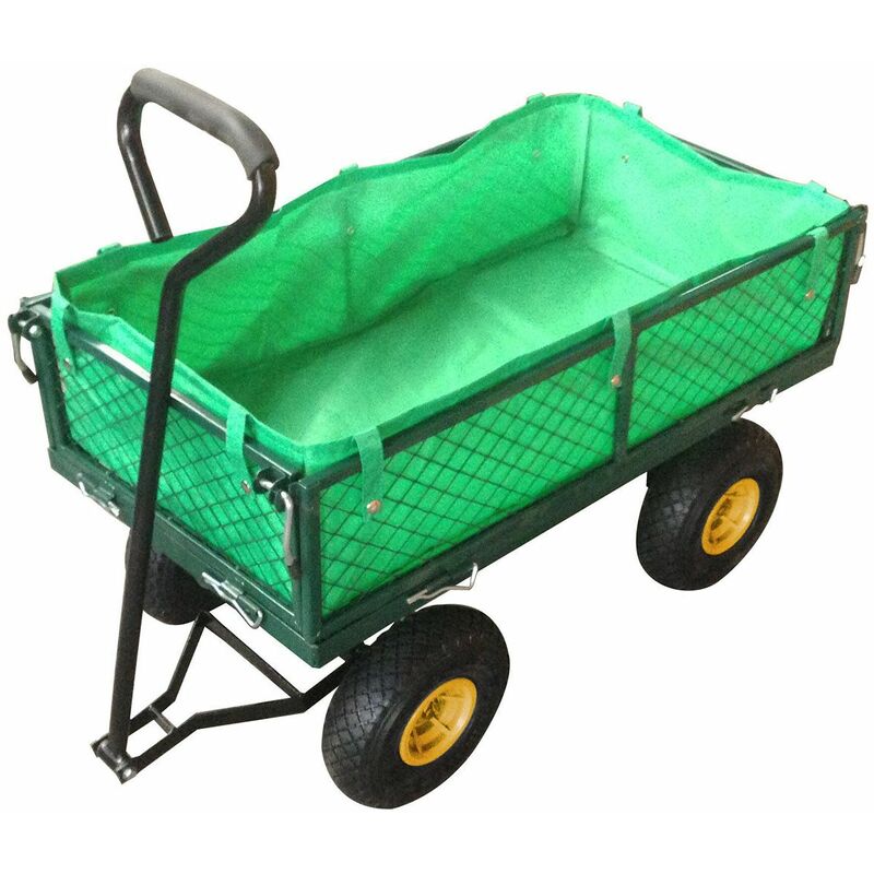 

TC1840A-2 Carro de transporte carretilla de mano de jardin construccion max 200kg - Verde - Varan Motors