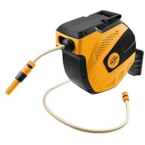 CARRO ENROLLADOR DE MANGUERA DE PARED AUTOMATICO COMPLETO CON MANGUERA TOLSEN