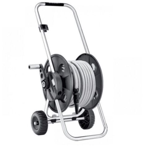 Carro enrollador equipado con manguera QUBO Pronto25 Silver de 25 metros