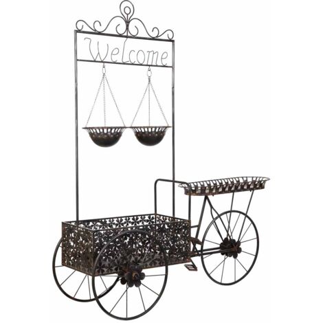 Carro expositor de metal 194.95x73.03x237.49h cm