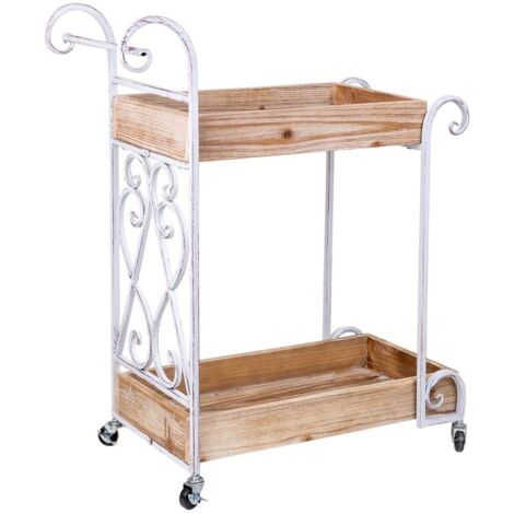 Carro expositor marrón, 62x35x86h cm