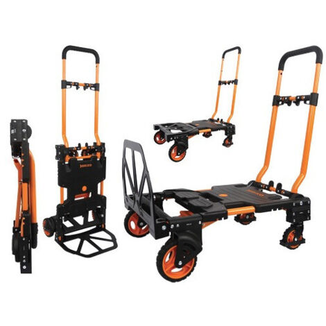Carro multifuncional plegable de 4 ruedas con capacidad de 150 kg - Brixo