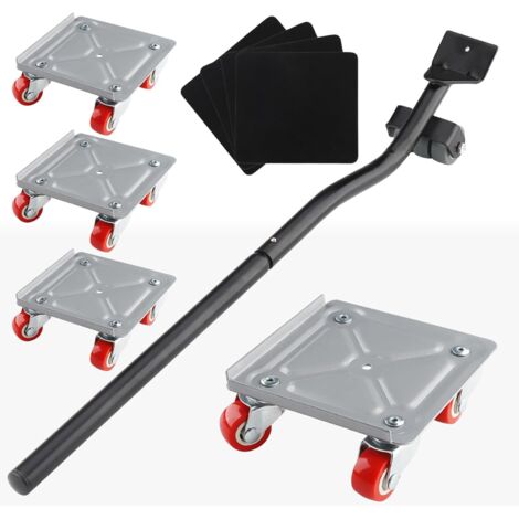 Carro para muebles pesados, elevador de muebles con 4 ruedas giratorias de 360° para mover muebles pesados, capacidad de carga de 600 kg.