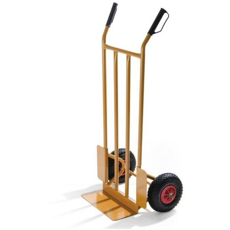 Carro para todo en metal pintado amarillo. Capacidad 200 kg