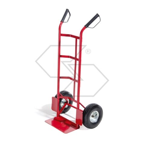 Carro portaequipajes 110x42x42cm capacidad 150kg ruedas neumáticas empuñaduras de goma