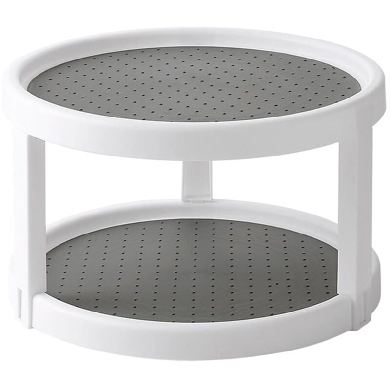 Feiyue - Carrousel à épices rotatif à 2 niveaux pour comptoir, support à épices, récipient à condiments