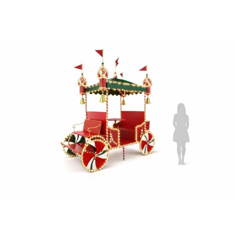 Carroza Led Metal 267X131X280 180Kg Pieza Xxl Rojo