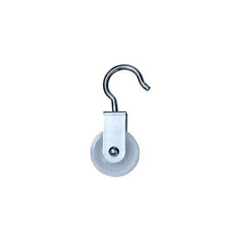 CARRUCOLE CON GANCIO RUOTA NYLON- - ø mm.60x17 - 12 pezzi