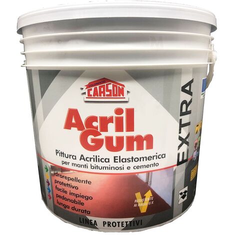 Multichimica multigum 5lt guaina liquida elastomerica impermeabilizzante,  formato da 5lt, colori disponibili bianca