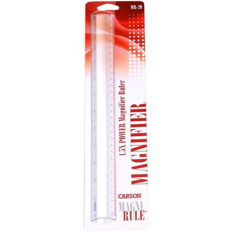 Carson MagniRule lente d’ingrandimento 1,5x a barra 1.5x con righello da 30 cm