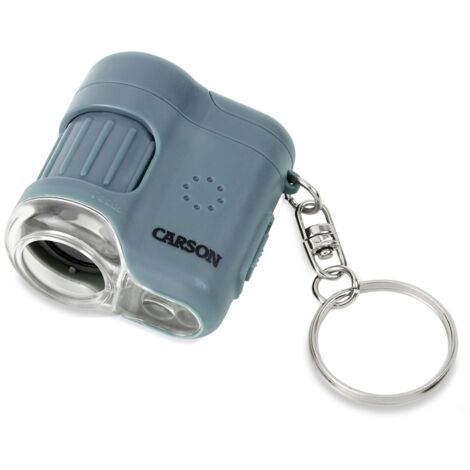 Carson Microscopio tascabile 20x MicroMini con luci a LED e UV e torcia a LED - Blu
