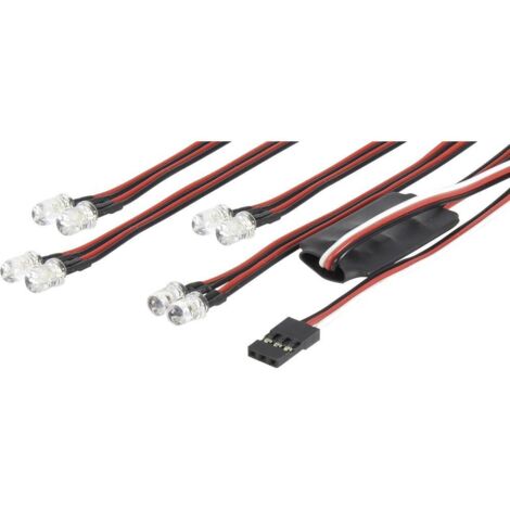 Carson Modellsport Kit d'éclairage rouge, blanc 4.4 - 6 V 500906240 S566131
