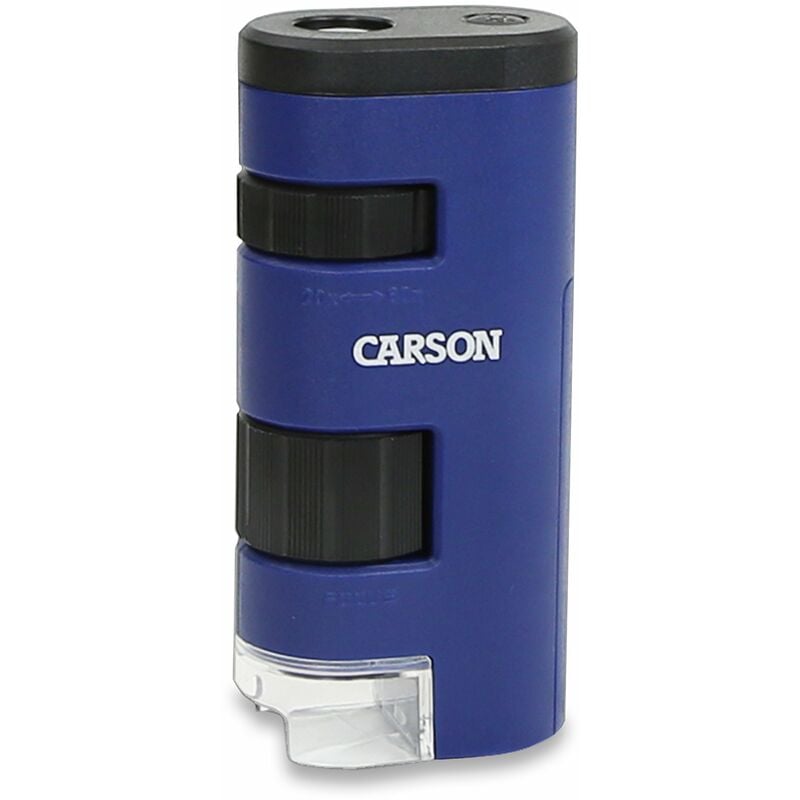 Image of Carson Optical - Carson Pocket - Microscopio tascabile con luce led (20 x 60x, con sistema di lenti asferiche), Colore Blu