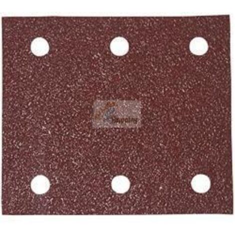 Carta abrasiva Makita 114 x 102 mm, K80, 50 pz. 114 x 102 mm - K80 - 50 pz. - 6 fori