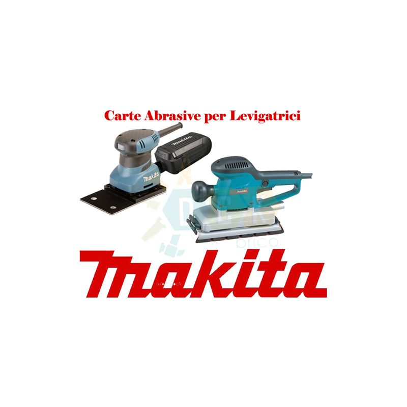 CARTA ABRASIVA per Levigatrice Orbitale MAKITA BO3711 Grana 100 93X228 mm 10 pz