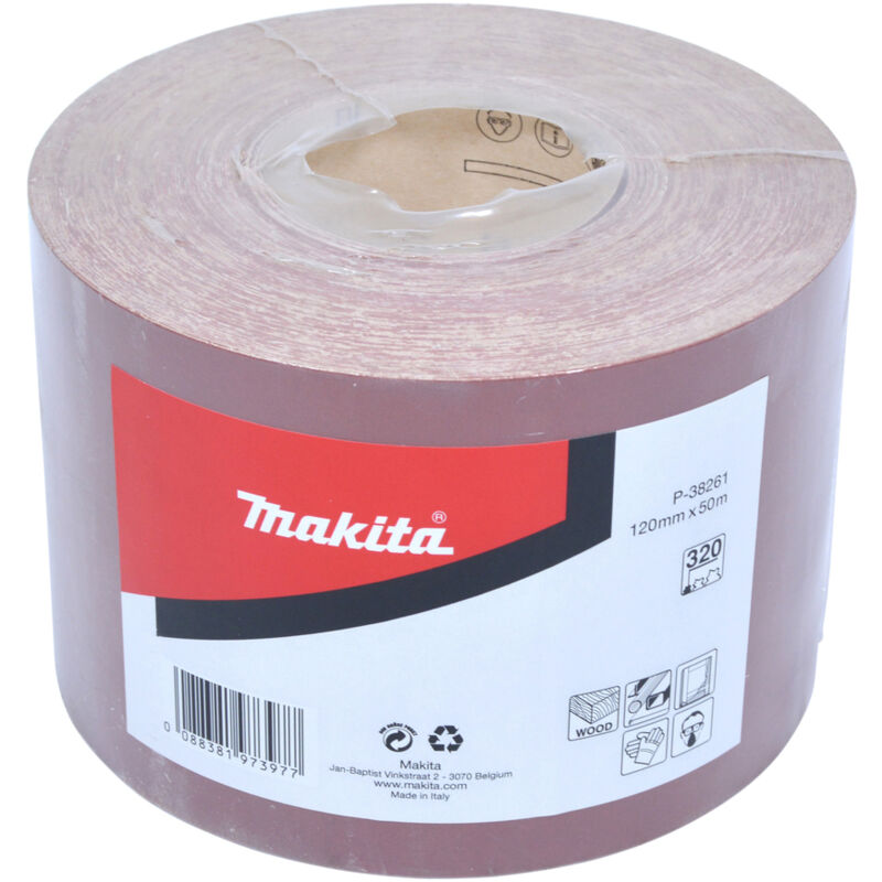 Schleifpapier-Rolle, 120 mm x 50 m, K320 120 mm x 50 m • K320 - Makita