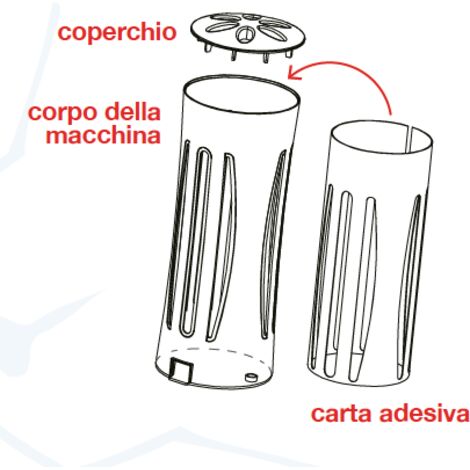 CARTA ADESIVA DI RICAMBIO PER LUCE TRAP DESIGN CFG 3 FOGLI CFG