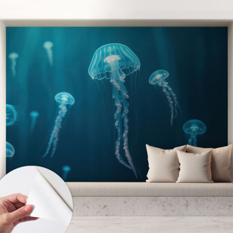 Carta da parati adesiva - fotomurale - facile da applicare - per la soggiorno - camera da letto - Eleganza marina 208x146 cm